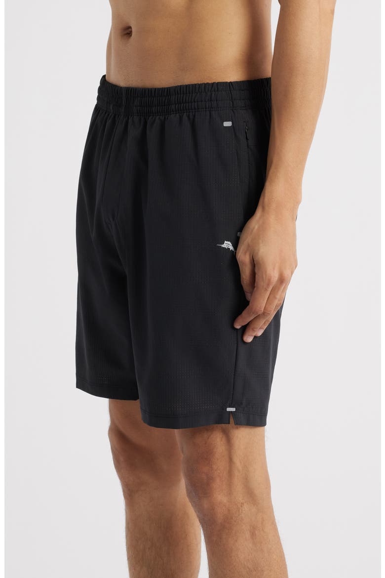 Huntington Bay 8 Swim Trunks, Alternate, color, BLACK