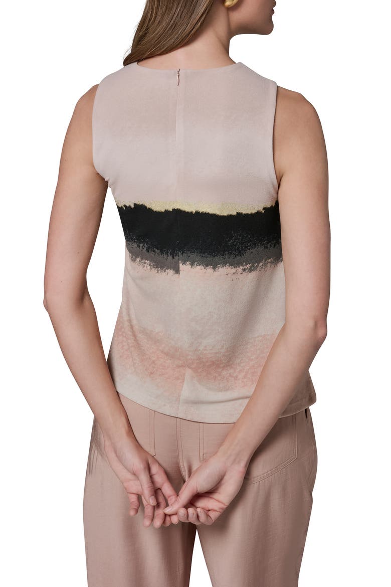Printed Cinched Top, Alternate, color, UMBRIA/ BLACK MULTI