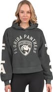 STARTER Women's Starter  Heather Charcoal Florida Panthers Star Player Cropped Fleece Hoodie