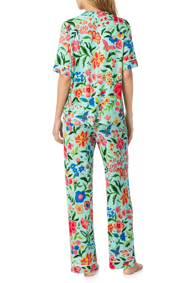 Print Long Pajamas, Alternate, color, TEAL/ PRINT