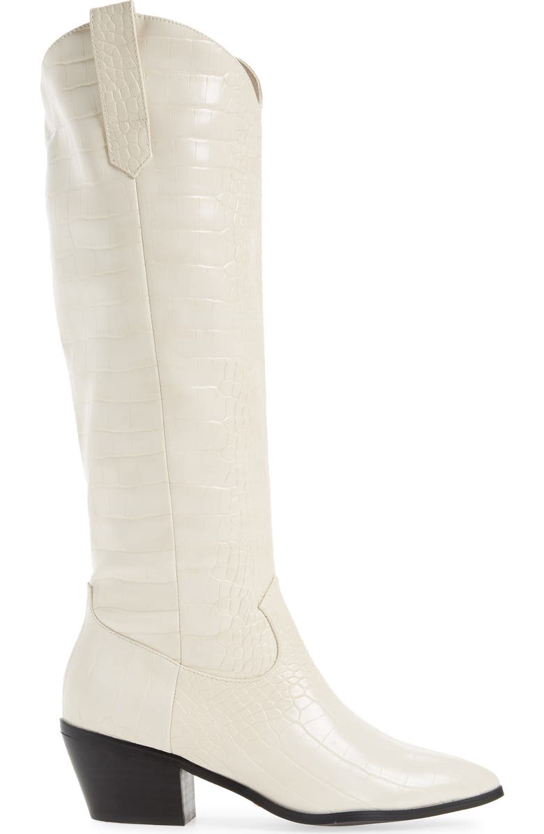 Billini Howie Croc Embossed Tall Western Boot, Alternate, color,