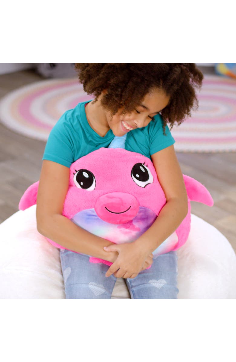 Mushabelly J∙Animals Plush Pink Narwhal Large, Alternate, color, Pink