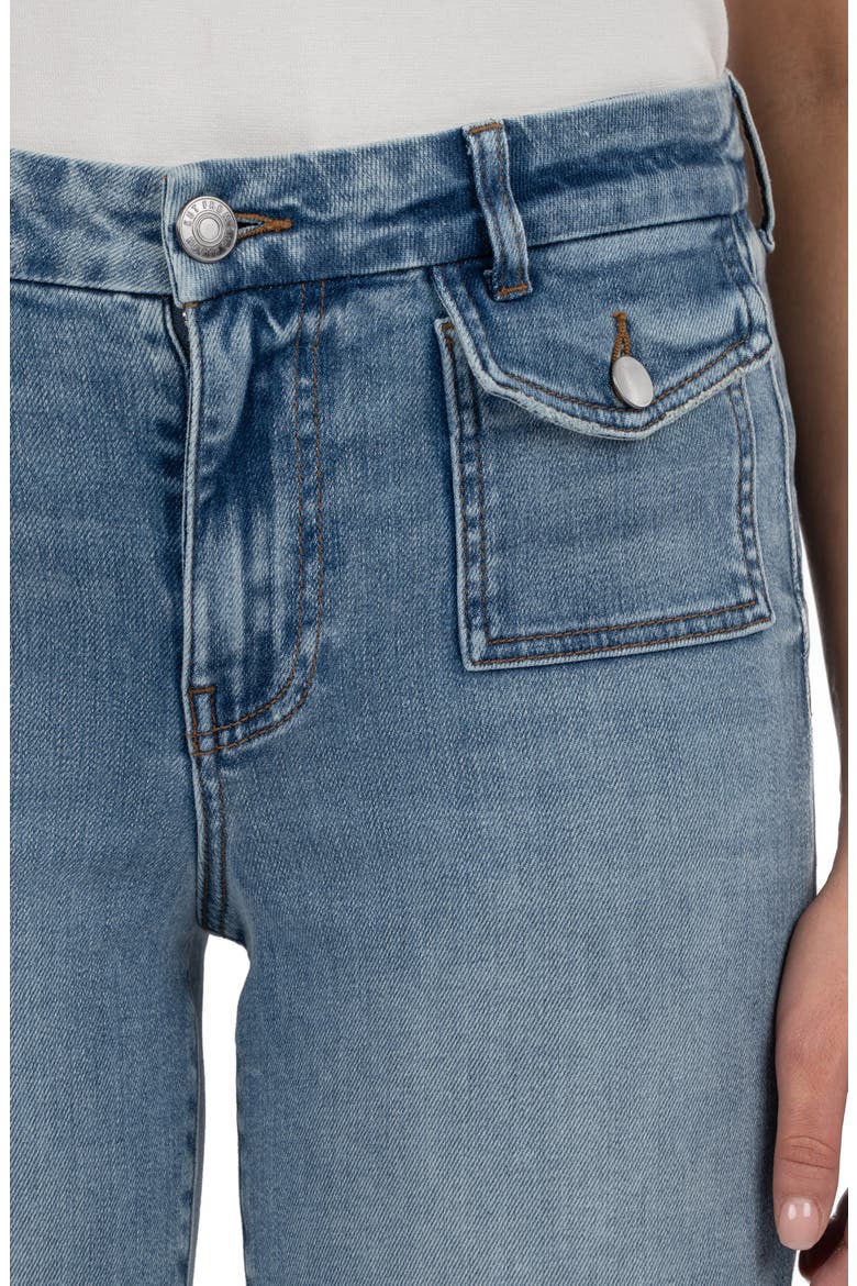 Kelsey Raw Hem Ankle Flare Jeans, Alternate, color, WEALTH