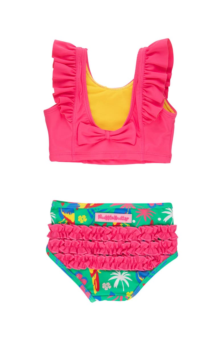 RuffleButts UPF50 Waterfall Tankini, Alternate, color, Parrot Palms