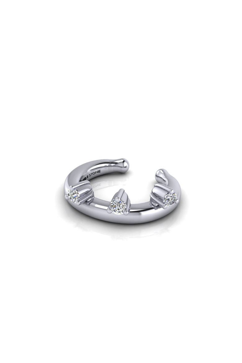 Triple-Threat Ear Cuff, Main, color, Silver