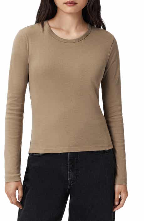 AllSaints Stevie Long Sleeve Organic Cotton T-Shirt