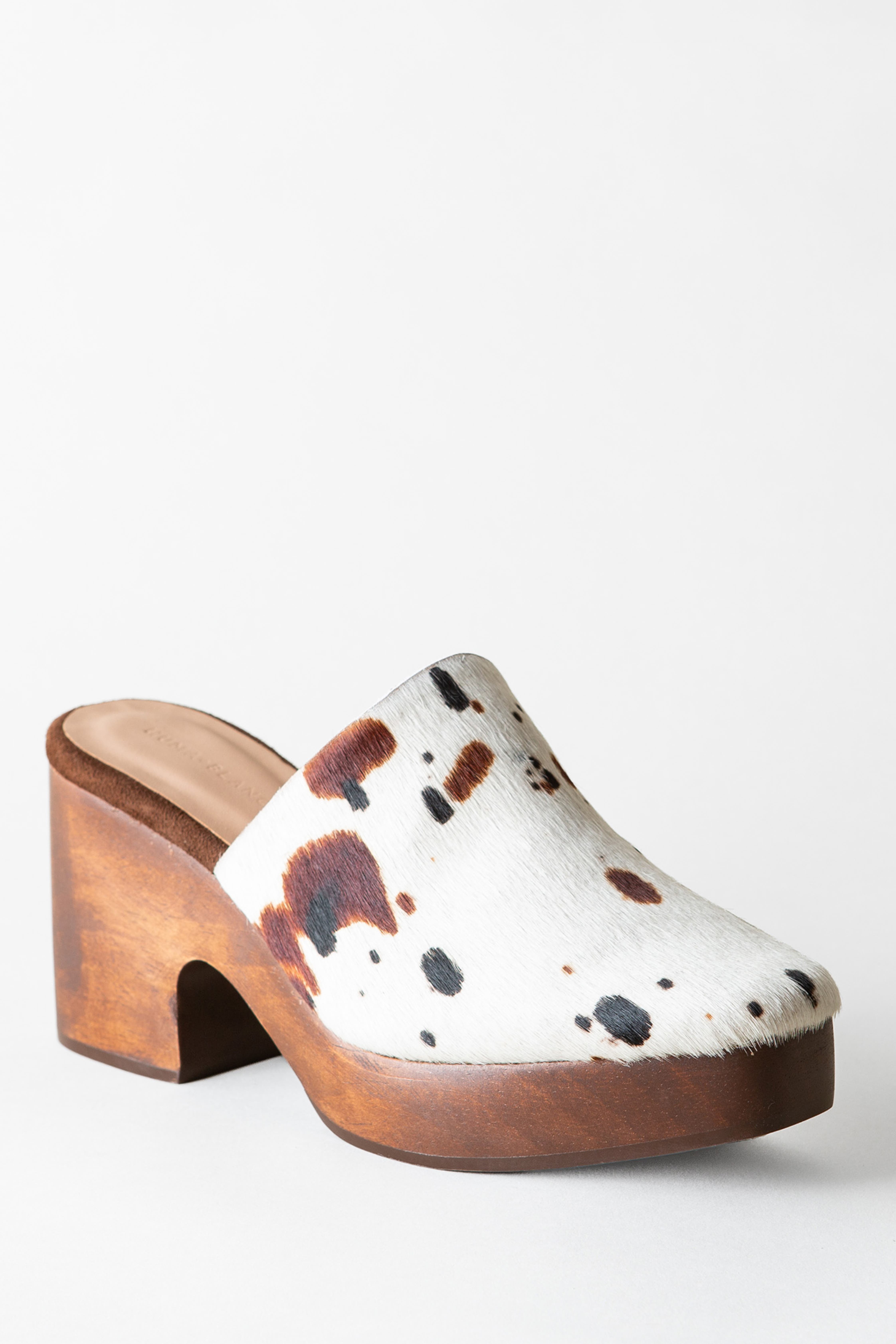 Sidney Genuine Calf Hair Clog Mule, Main, color, Splatter Print Calf Hair