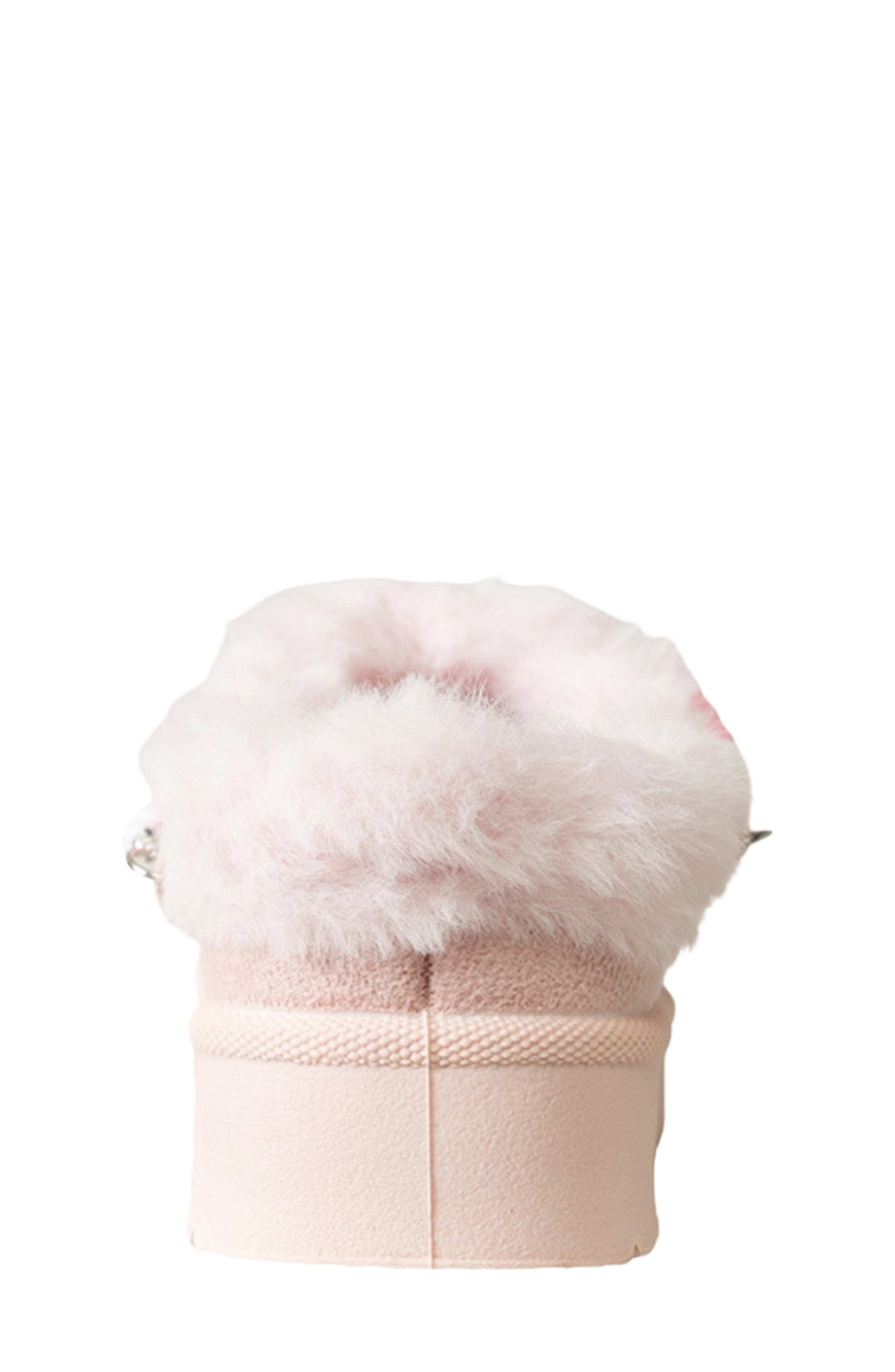 Kids' Beaded Faux Fur Lined Slipper, Alternate, color, BLUSH