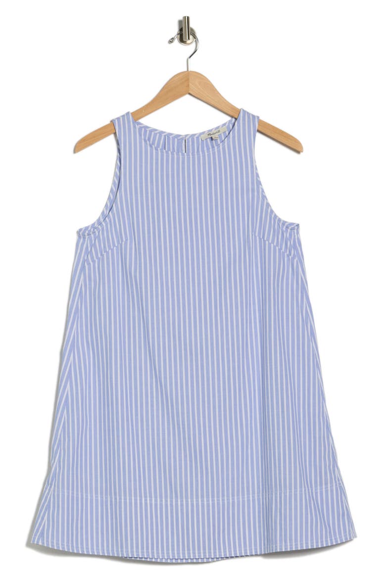 Leilani Cotton Chambray Shift Dress, Alternate, color, LIGHT BLUE WHITE STRIPE