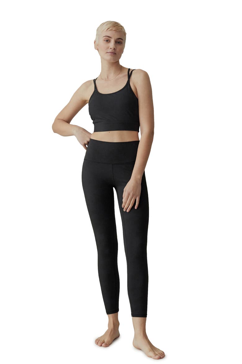 Whitley High Waist Ankle Leggings, Alternate, color, BLACK