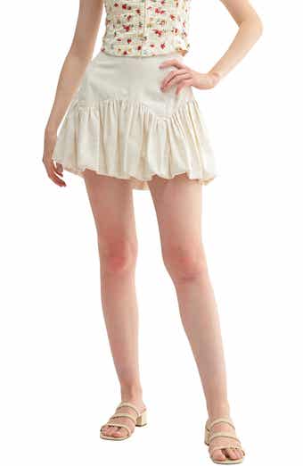All in Favor Bubble Hem Miniskirt