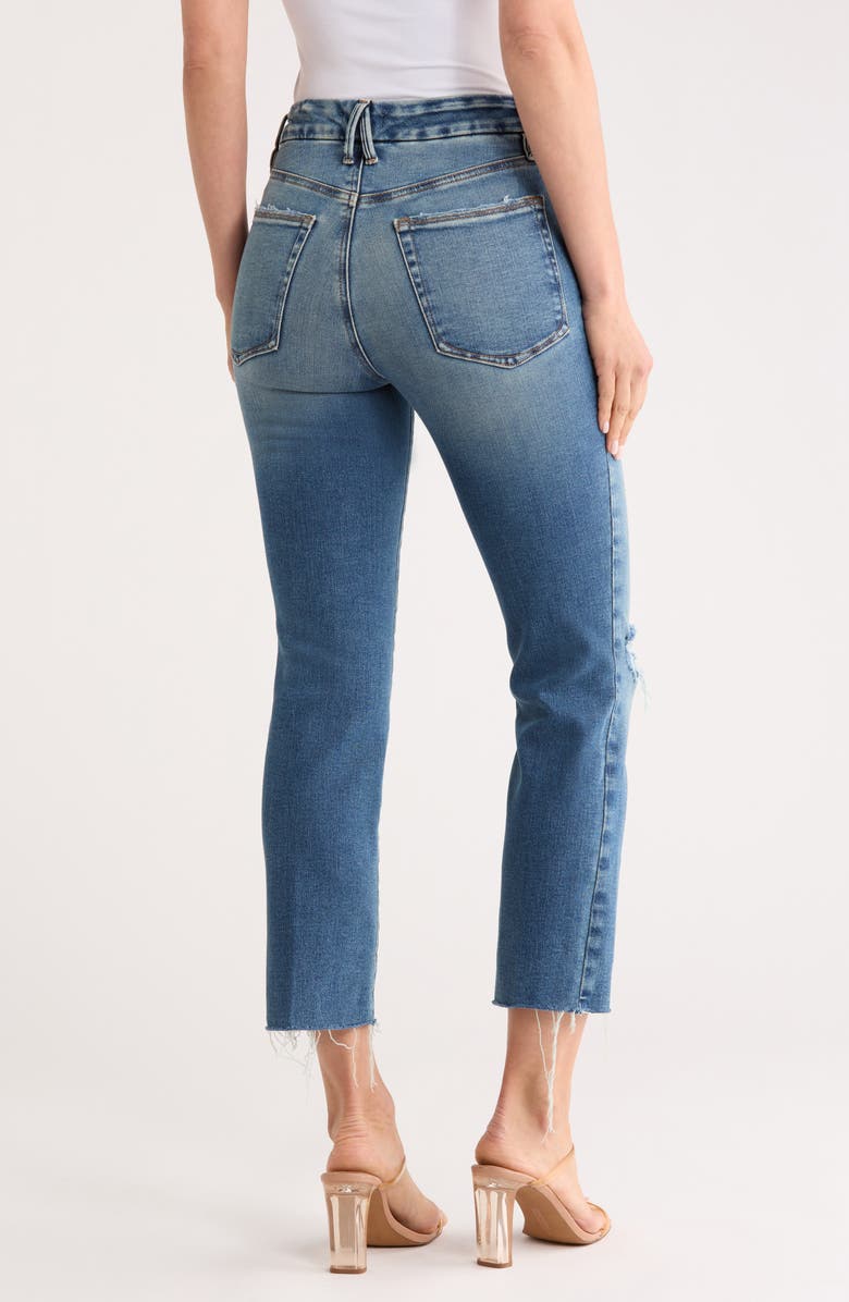Good American Soft Tech Good Legs Straight Leg Jeans, Alternate, color, Indigo1077