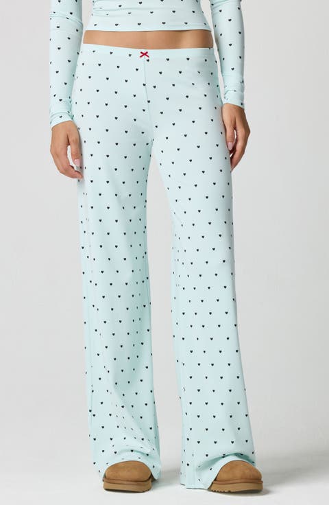 Rib Print Pants