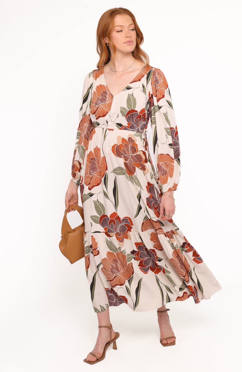 Petal & Pup Cerwin Floral Print Long Sleeve Maxi Dress, Alternate, color, Fall Floral