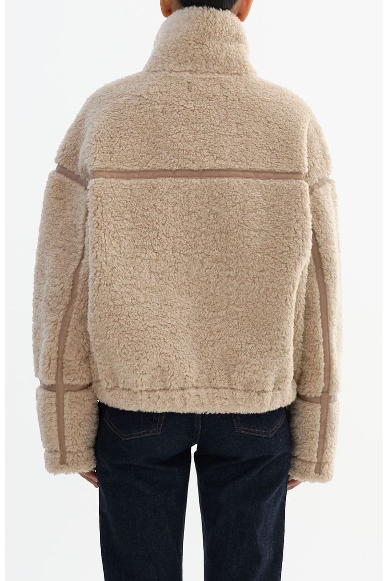 BRENNA |Teddy Fleece Jacket, Alternate, color, Beige