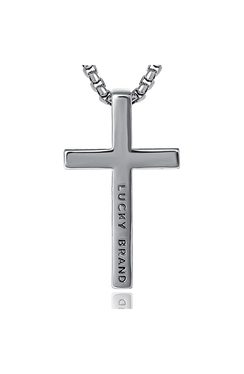 Lucky Brand Cross Pendant Necklace - 22'', Alternate, color, Silver