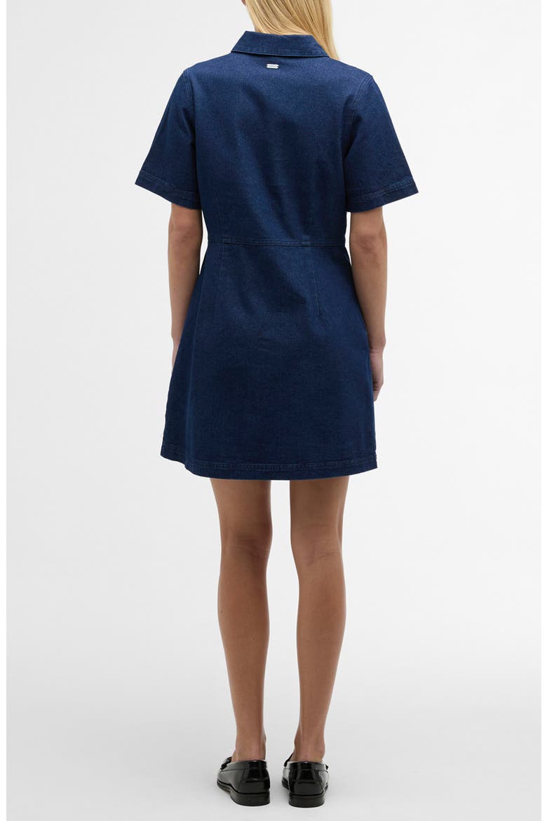 Maia Button-Up Denim Mini Shirtdress, Alternate, color, RINSE WASH