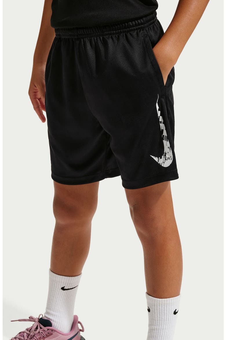 Kids' Dri-FIT Training Shorts, Alternate, color, BLACK/ BLACK/ WHITE