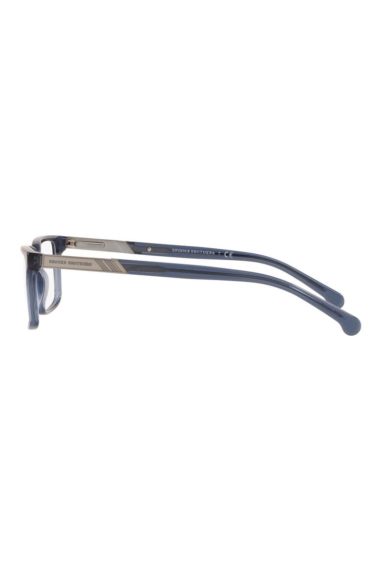 55mm Square Optical Glasses, Alternate, color, TRANSPARENT MATTE NAVY