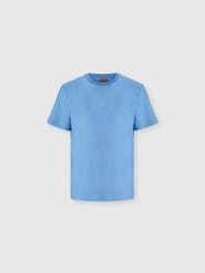 UM Crew-neck Cotton Jacquard T-shirt With Tone-on-tone Zigzag Design
