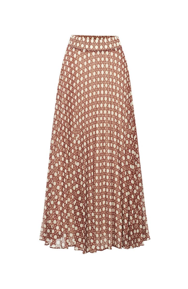 Exquise Anita Midi Skirt, Alternate, color, Brown