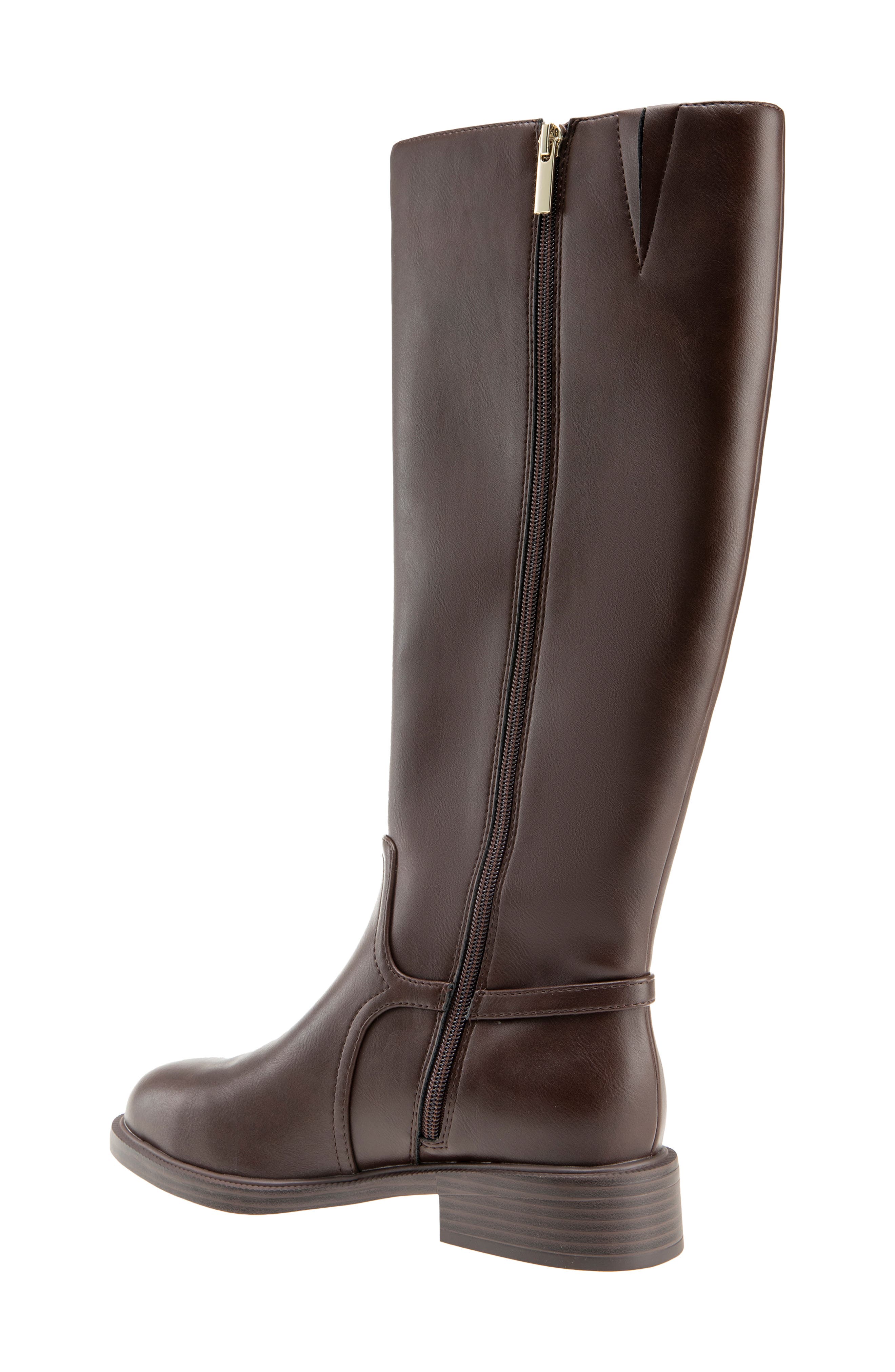 Lukas Faux Leather Knee High Boot, Alternate, color, DARK BROWN
