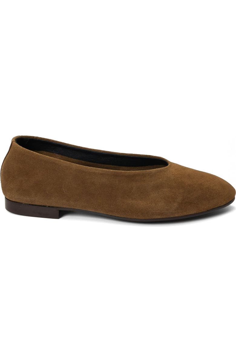 Menina Step Lucrecia Suede Ballet Flat, Main, color, Chestnut