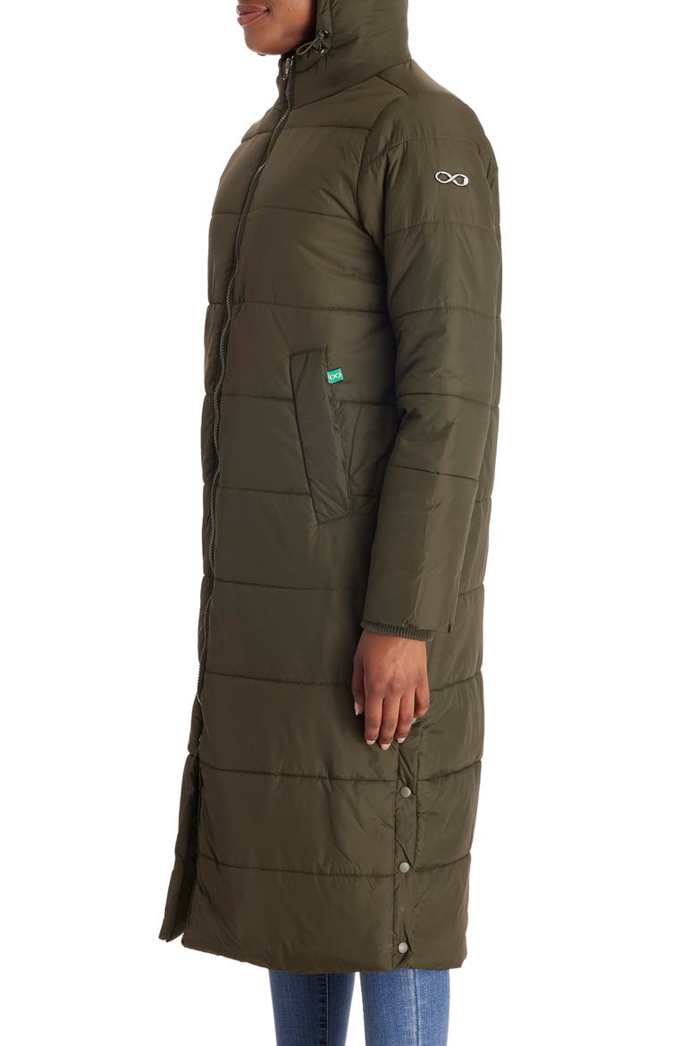 3-in-1 Long Quilted Waterproof Maternity Puffer Coat, Alternate, color, KHAKI GREEN