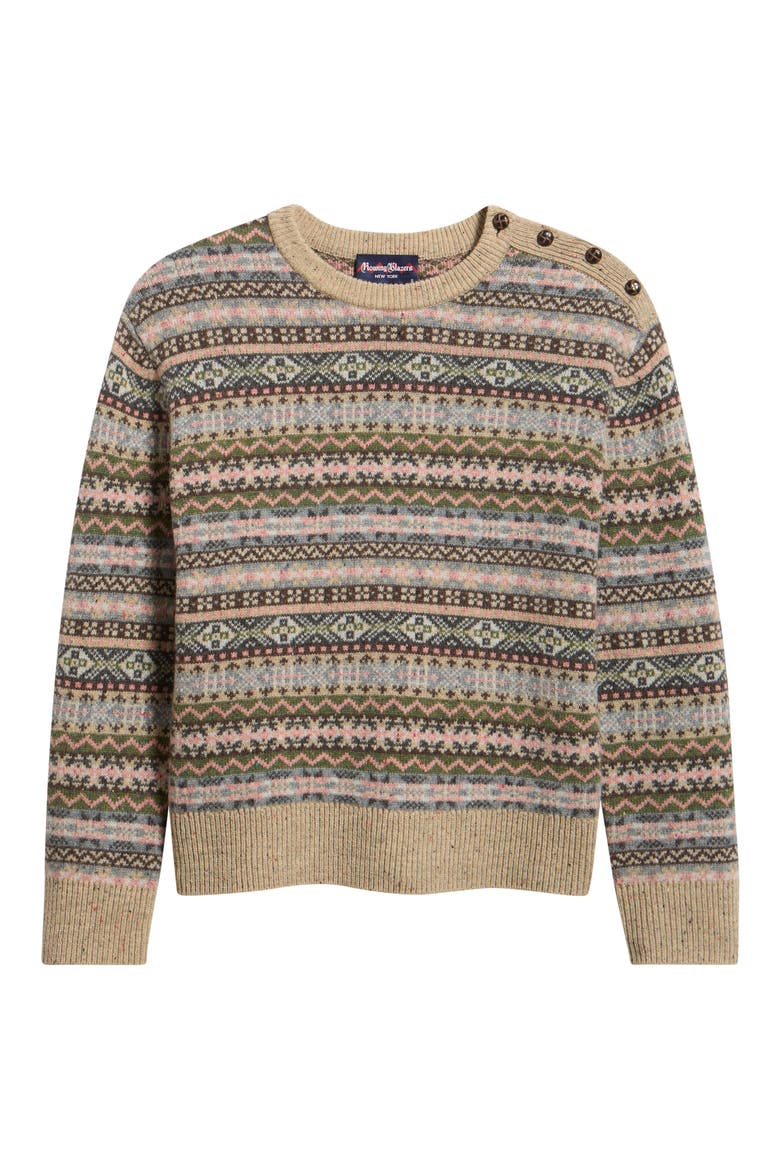 Fair Isle Donegal Wool Sweater, Alternate, color, MULTI-COLOR