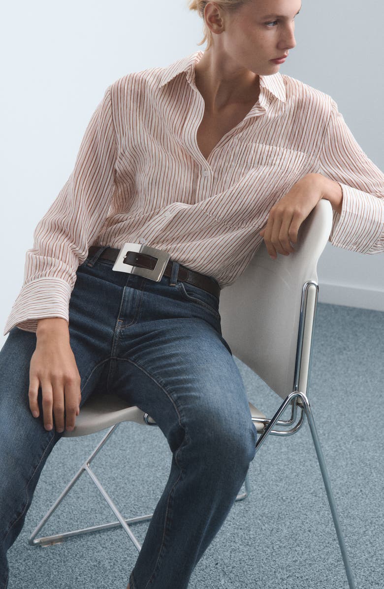 MANGO Slim Fit Jeans, Alternate, color, Dark Blue