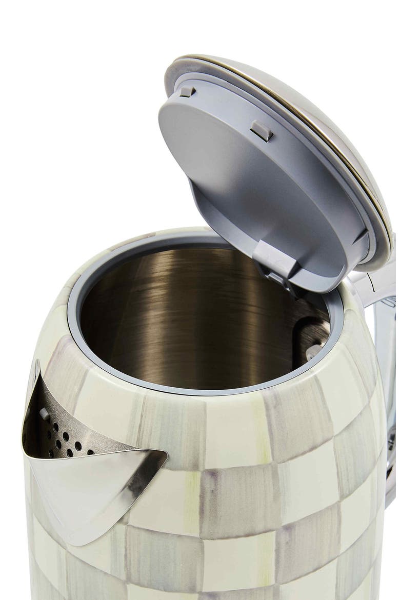 Sterling Check Electric Kettle, Alternate, color, STERLING