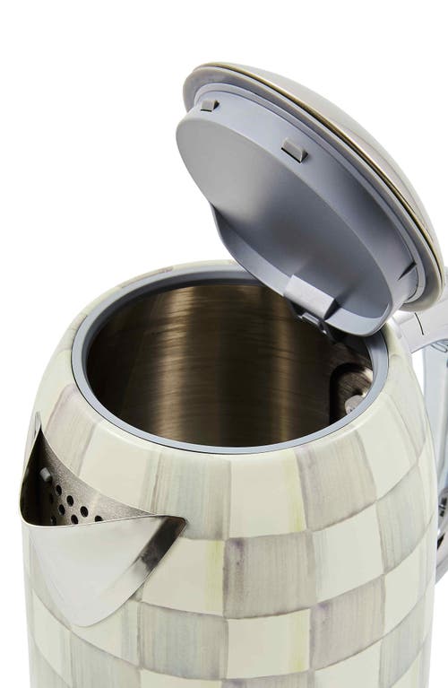 Mackenzie-childs Mackenzie Childs Courtly Check Electric Kettle In Metallic