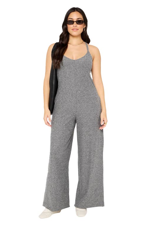 Fabletics Cloud Jersey Wide Leg Jumpsuit In Gray