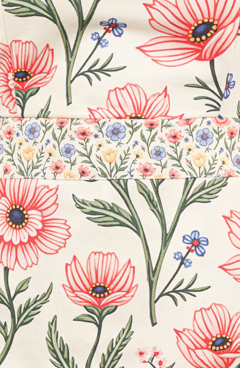 Petal & Pup Rinna Floral Cotton Minidress, Alternate, color, Pastel Floral