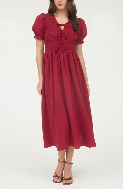 Puff Sleeve Maxi Dress