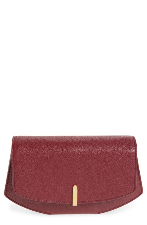 Savette The Florence Leather Clutch In Wine
