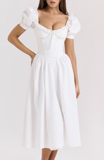 Lulabell Puff Sleeve Midi Dress