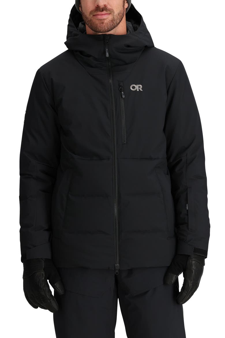 Snowcrew 700 Fill Power Down Hooded Jacket, Main, color, BLACK