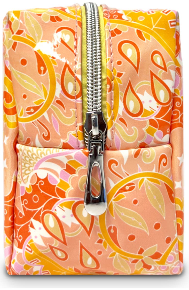 Youzey Paisley Cosmetic and Makeup Bag, Alternate, color, Orange