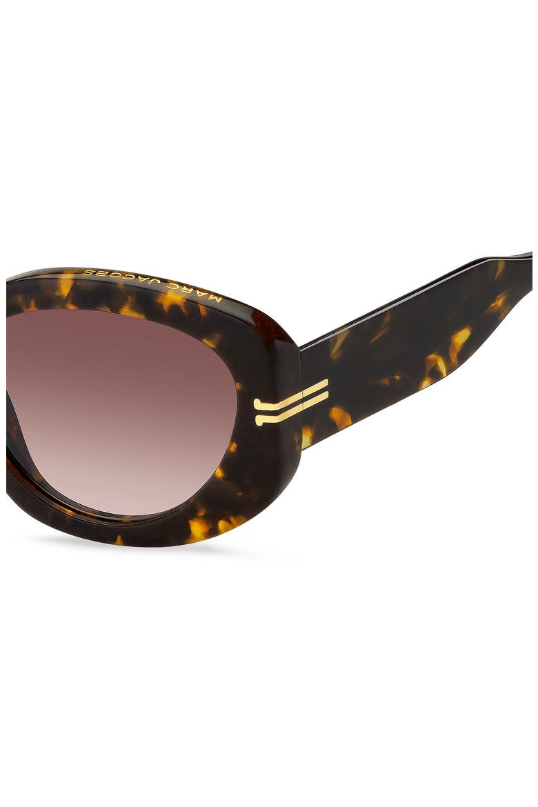 56mm Gradient Rectangular Sunglasses, Alternate, color, HAVANA/ BROWN GRADIENT