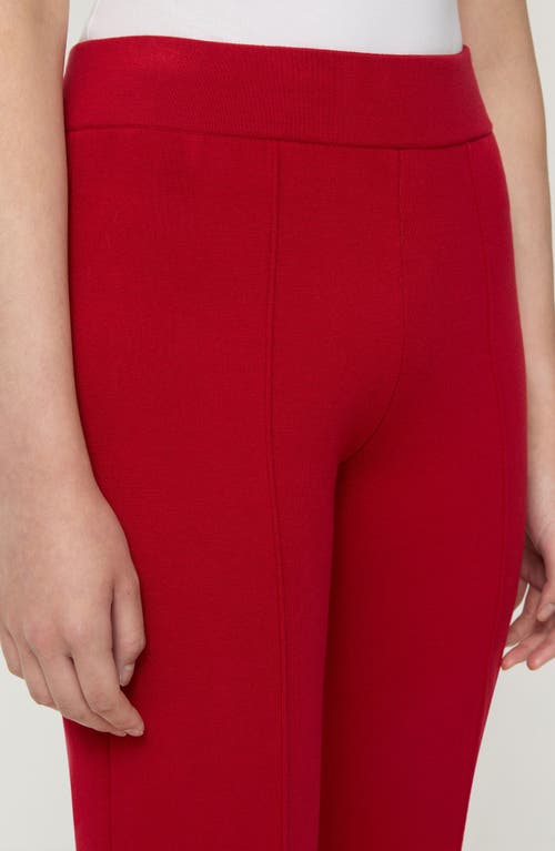 Lafayette 148 Responsible Matte Crepe Foley Flared Pant In Red