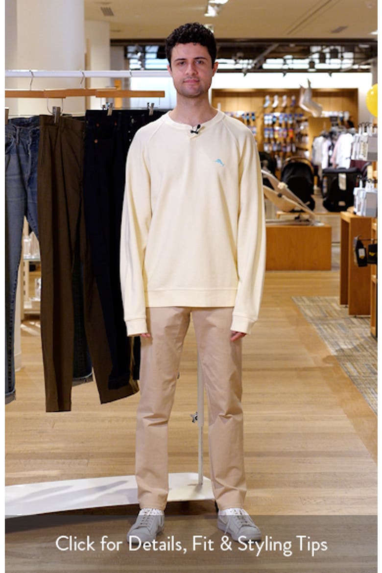 Montego Bay Abaco Long Sleeve Cotton & Lyocell Notch Neck Sweatshirt video