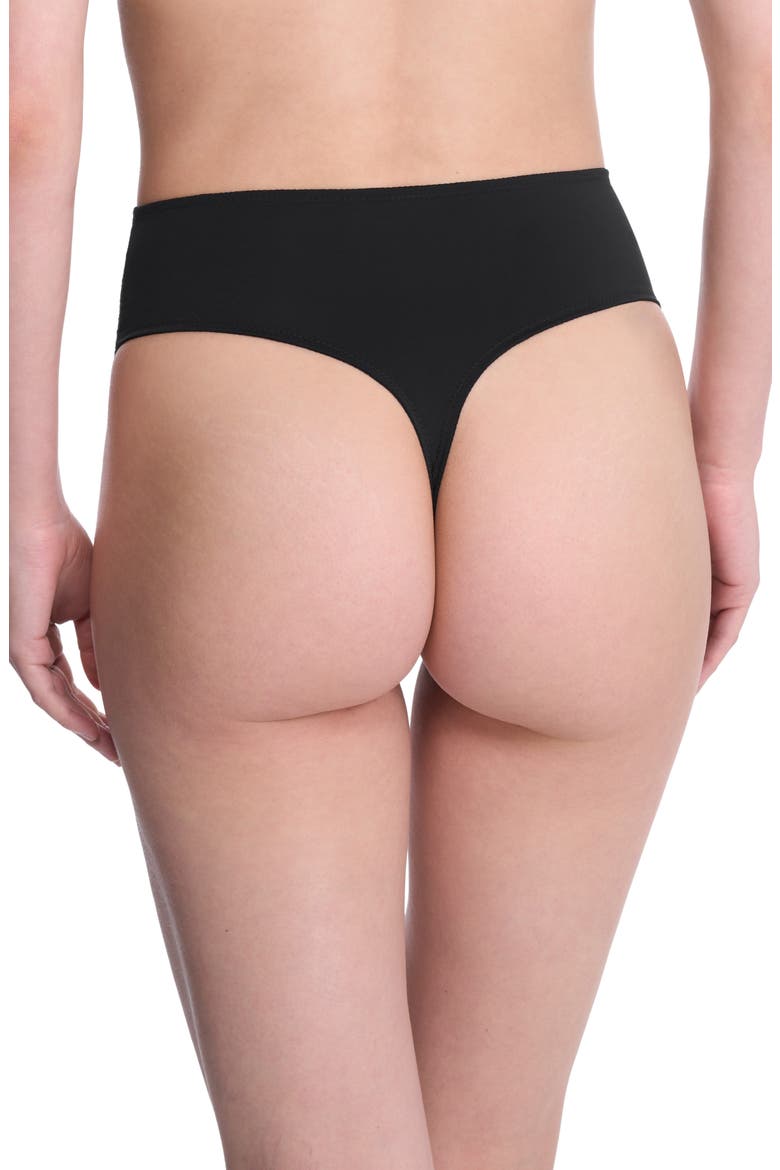 Harmony High Rise Thong, Alternate, color, BLACK