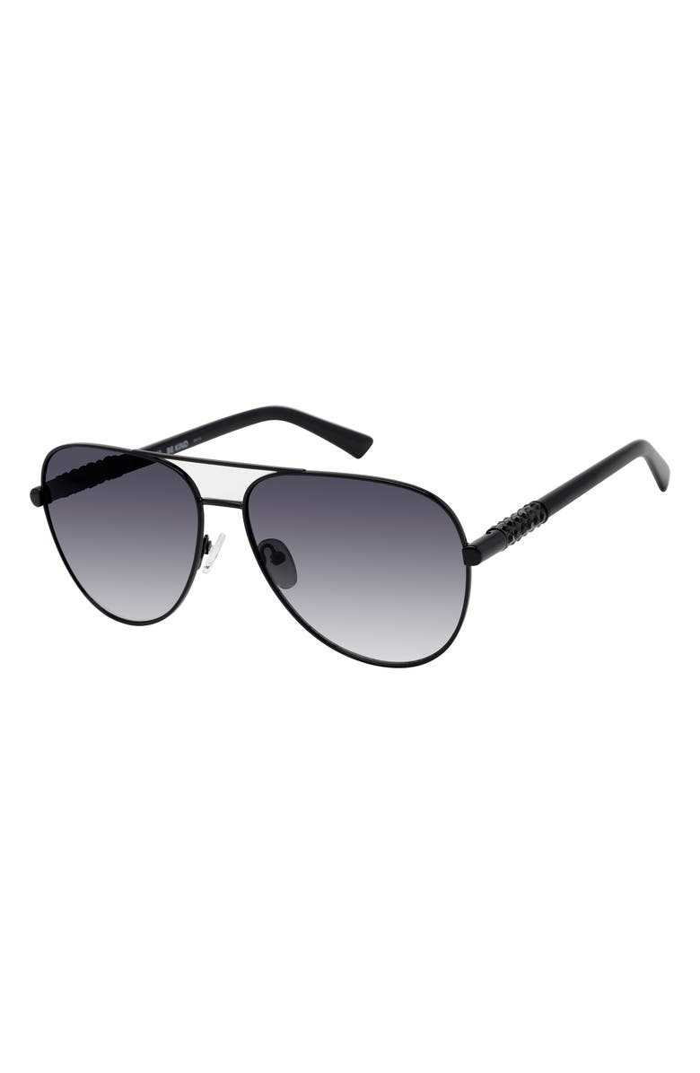 Kurt Geiger London 63mm Oversize Pilot Sunglasses, Alternate, color, Black/ Smoke Gradient