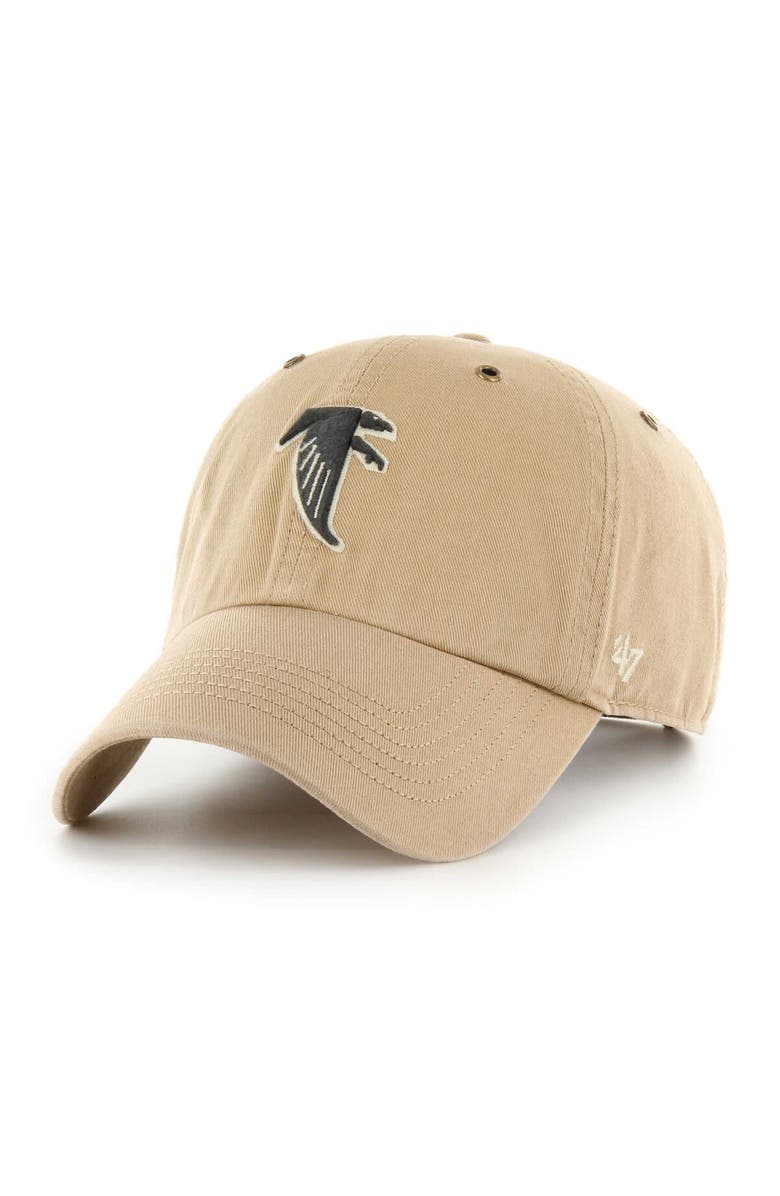 '47 Men's '47 Khaki Atlanta Falcons Overton Clean Up Adjustable Hat, Main, color, 