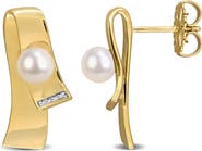 DELMAR Cultured Freshwater Pearl Drop Earrings