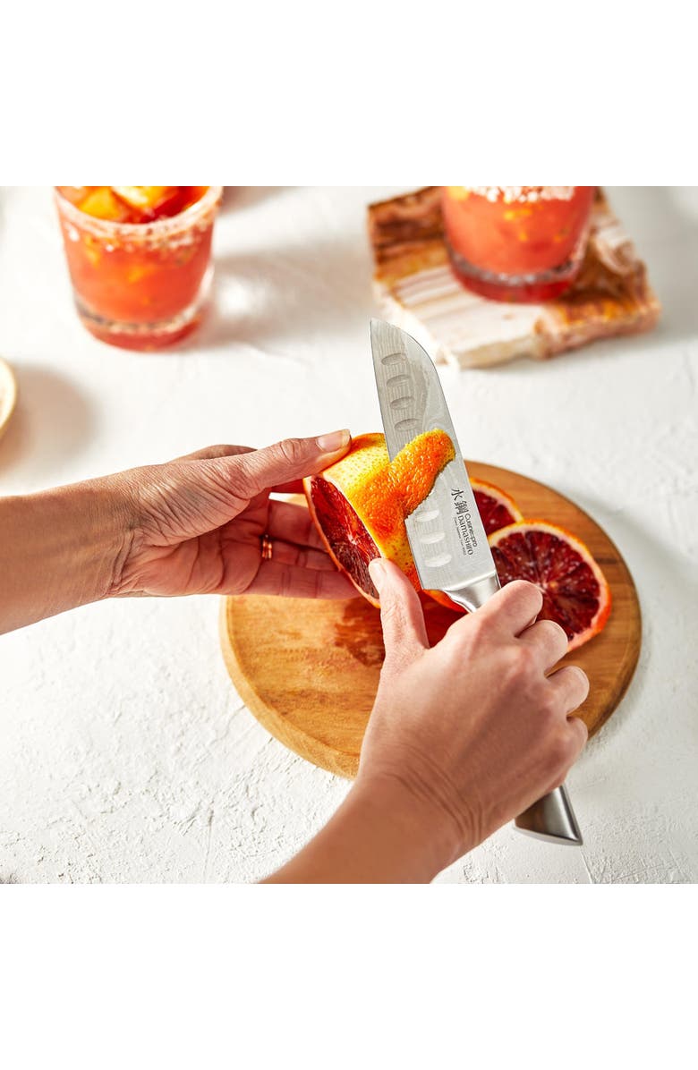 Cuisine::pro<sup>®</sup> Damashiro<sup>®</sup> 6.5" Santoku & Board Set, Alternate, color, Silver