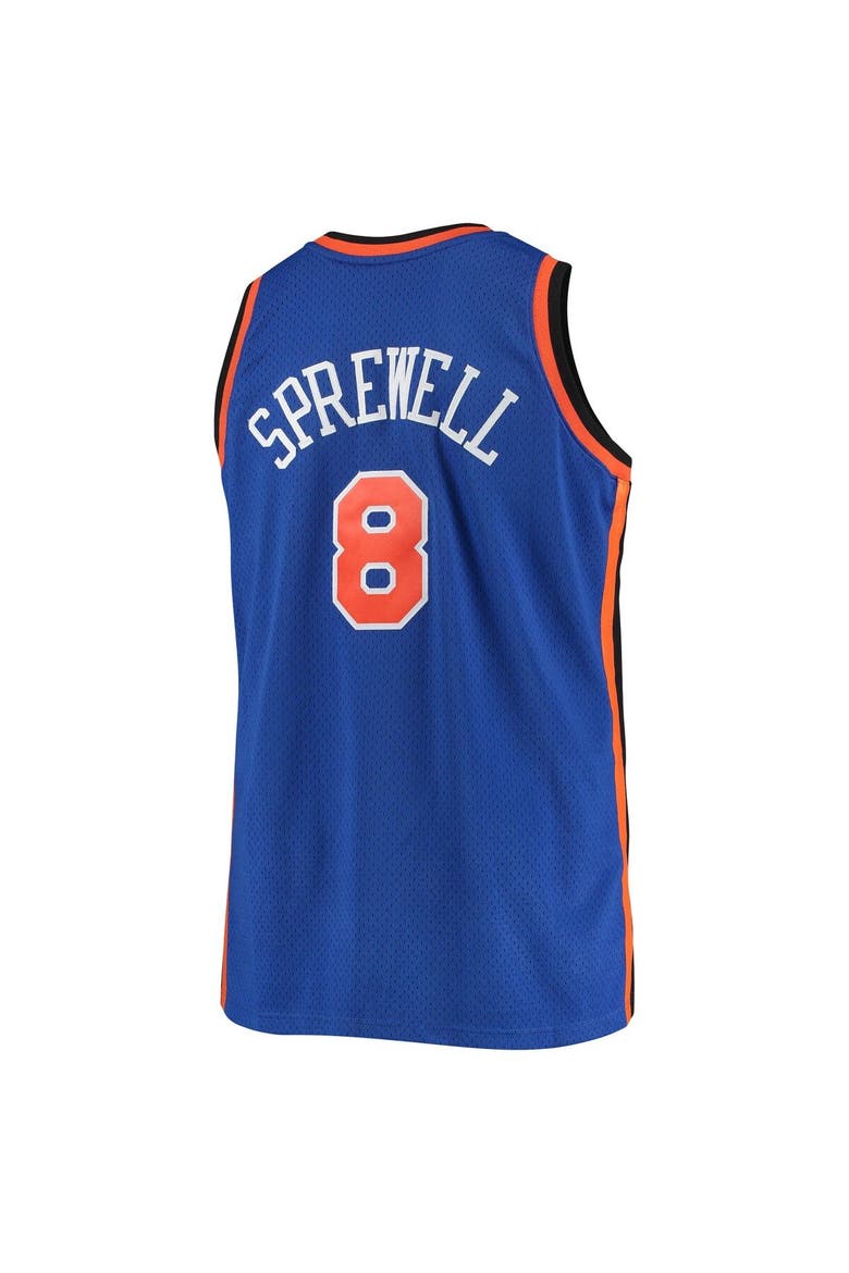 Men's Mitchell & Ness Latrell Sprewell Blue New York Knicks Big & Tall Hardwood Classics Jersey, Alternate, color, Blue