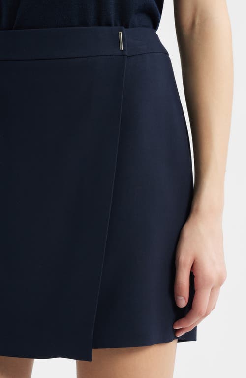 Hugo Boss Boss Vandera Wrap Front Miniskirt In Blue