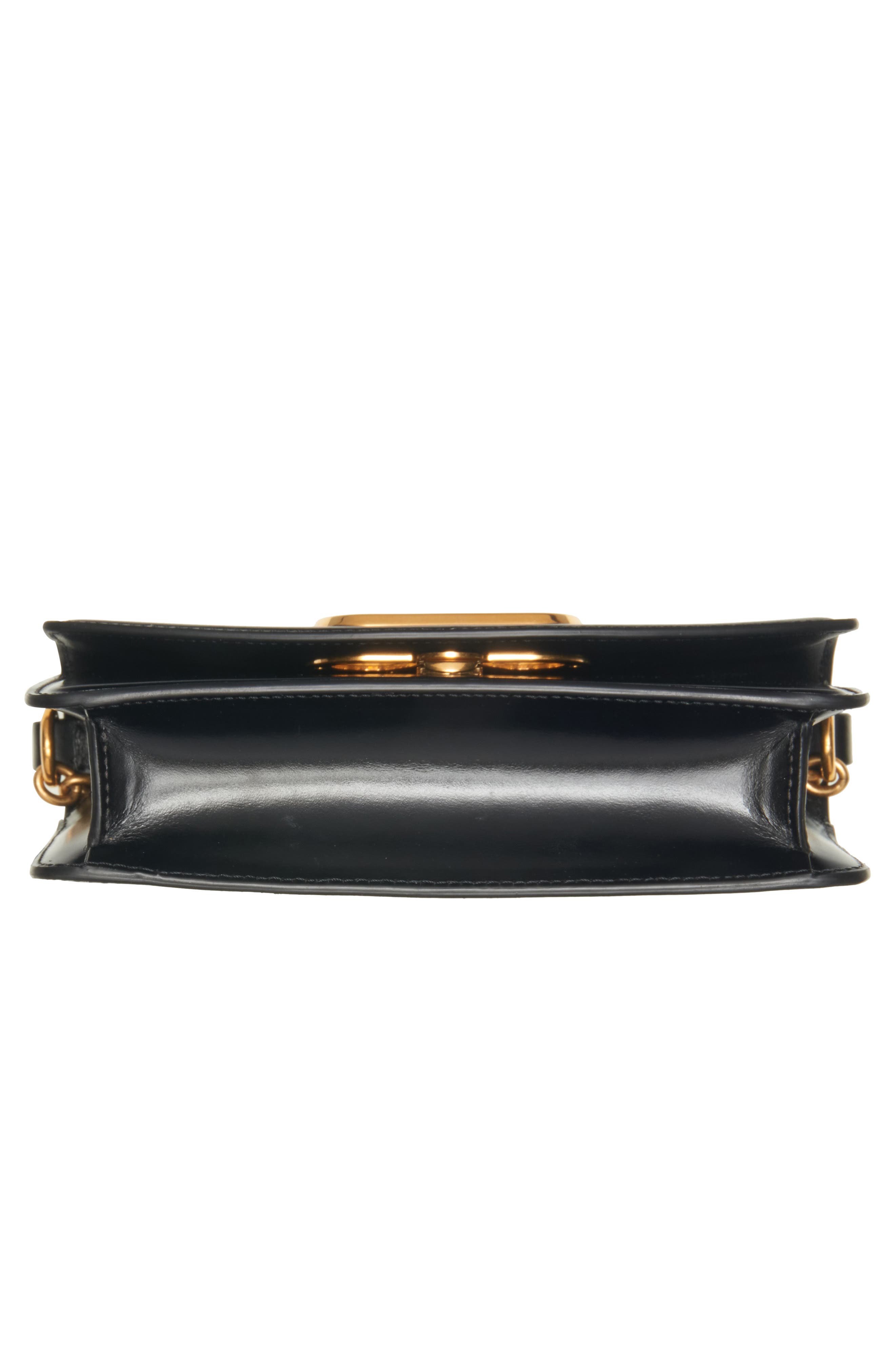 Valentino Garavani Small Vain VLOGO Leather Clutch, Alternate, color, Nero